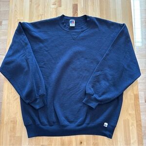 Vintage Russell Athletic Sweatshirt Mens XL Navy Crewneck Made In USA 90s EUC